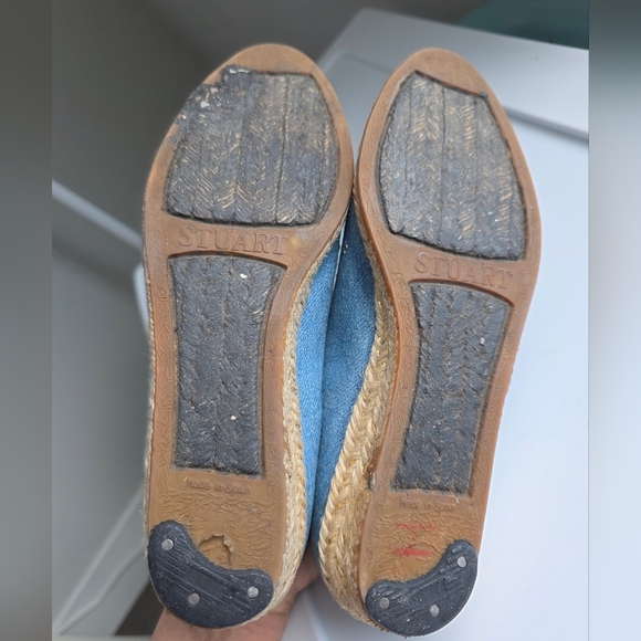Vintage Stuart Weitzman Blue Jean Star Wedges Size 7.5 - Picture 9 of 9